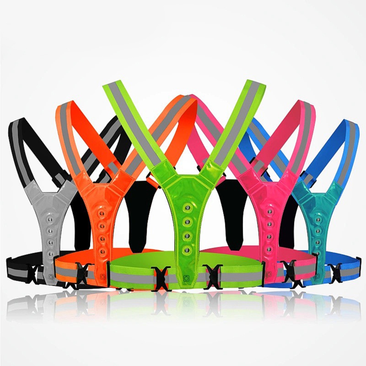 Running Gear Satisfy - سترة أمان للجري وركوب الدراجات LED