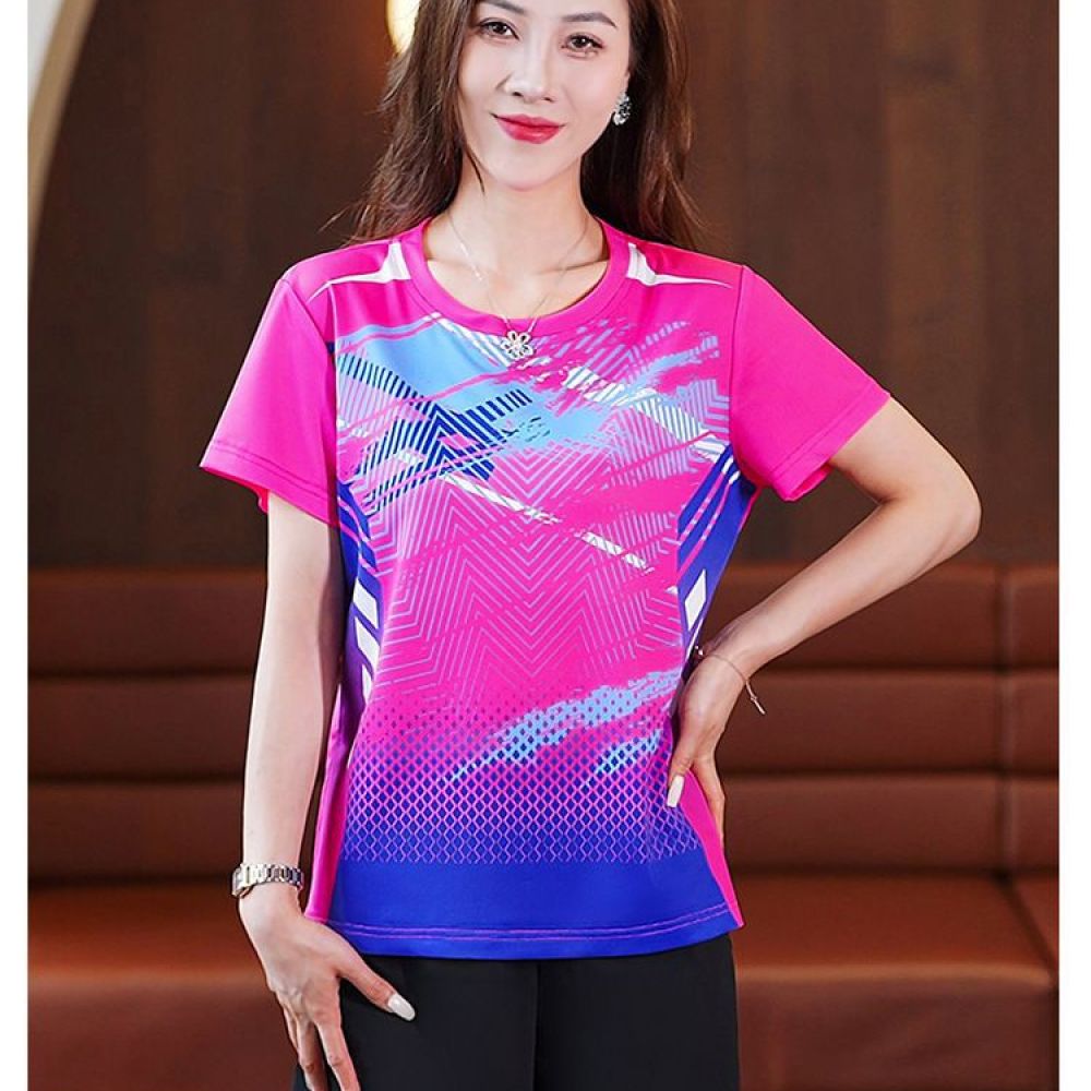 Running Gear Plus Size - قميص يوغا نسائي سريع الجفاف، ملابس