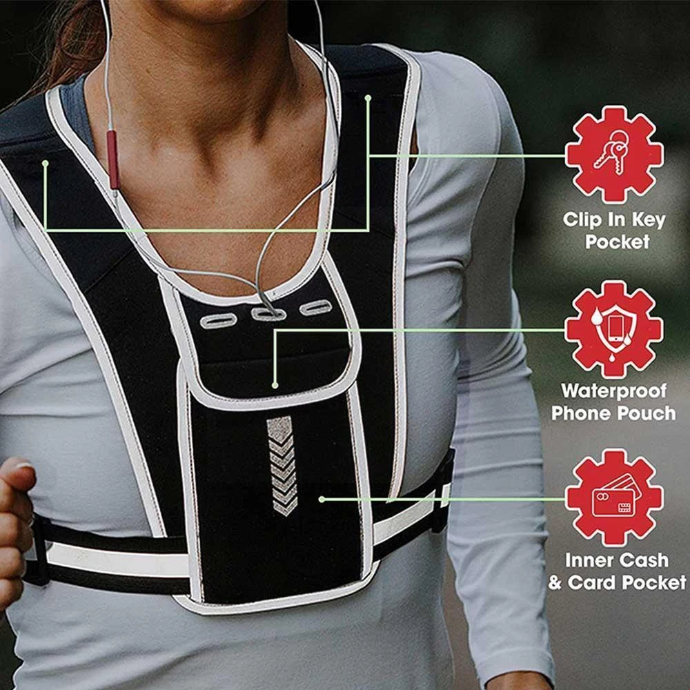 سترة جري مع حامل هاتف للرجال و - مراجعة Running Gear Satisfy وسعره