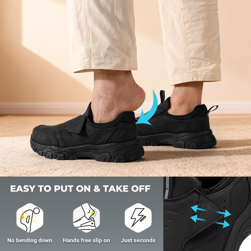 أحذية رجالية مسطحة سهلة الارتد - مراجعة Insole Arch Support وسعره